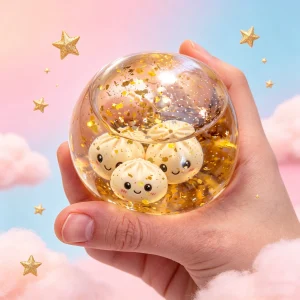 Glitter Dumpling Squishy – Colorful Slow-Rise Mystery Fidget Toy