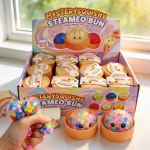 Colorful Glitter Bead Dumpling Squishy Blind Box – Gift Box Toy