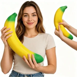 Giant Banana Squishy – Jumbo Slow-Rise Fruit Squeeze Toy
