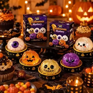 Halloween Ghost Baozi Squishy – Soft Slow-Rise Steamed Bun Toy