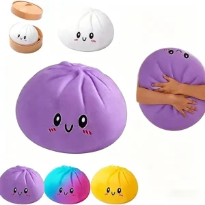 15cm Colorful Dumpling Squishy – Giant Slow-Rebound Sensory Toy