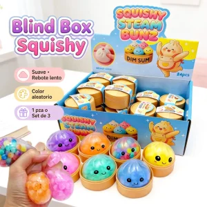 Color Bead Dumpling Squishy Blind Box – Soft Sensory Toy