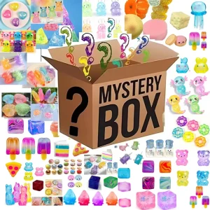 Mystery Box Squishy Fidget Set – Animal & Food Shapes