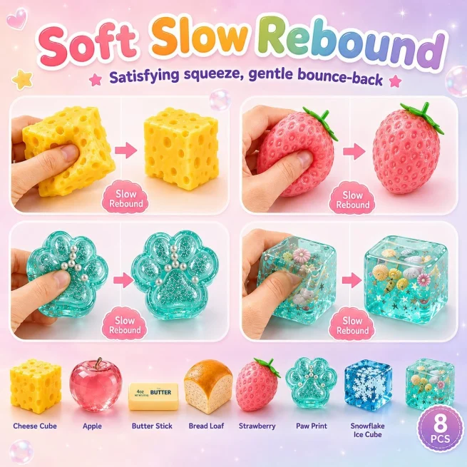 30-Piece Kawaii Animal Mochi Squishy Pack