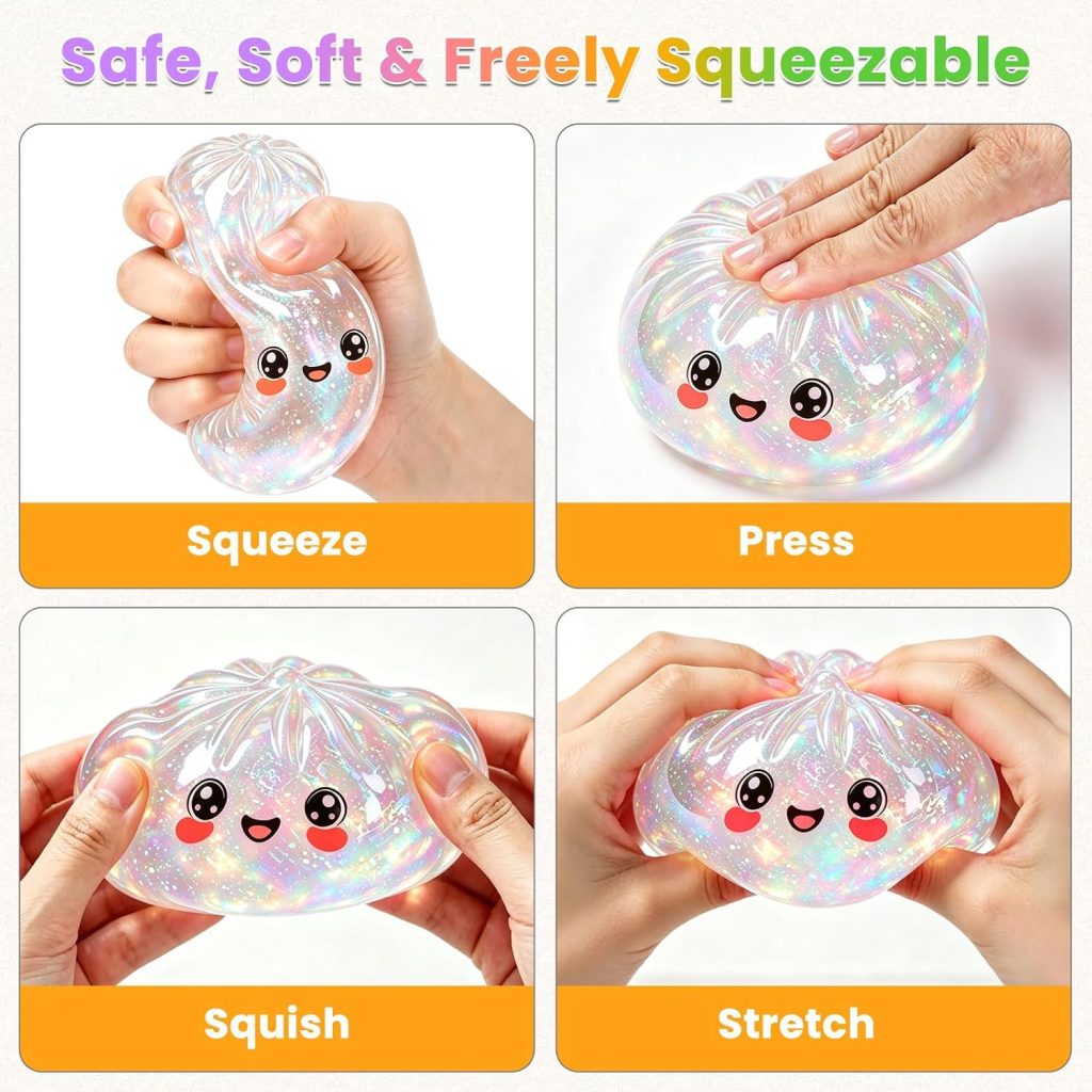 White Sparkle Dumpling Squeeze Case