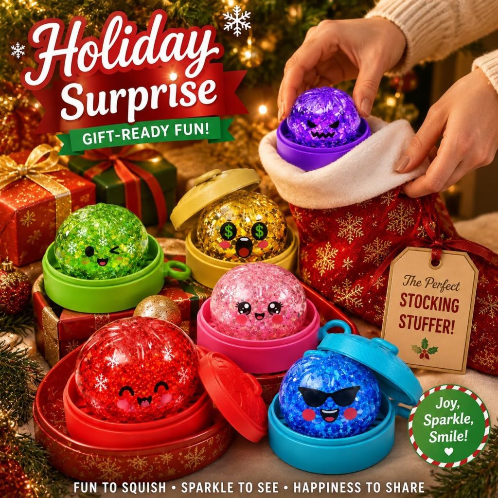 Five-Inch Mystery Dumpling Squishy , Glitter Edition