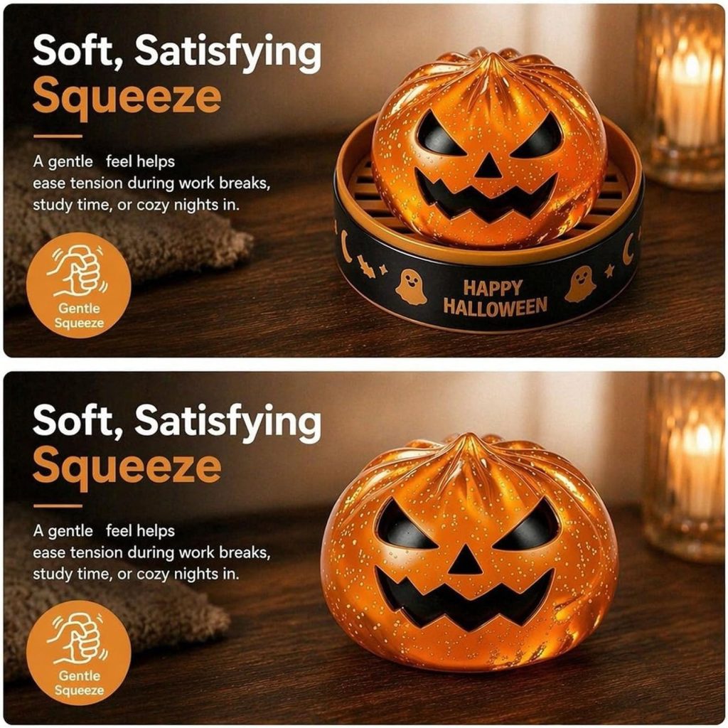 12-Piece Halloween Ghost Squeeze Ball Set