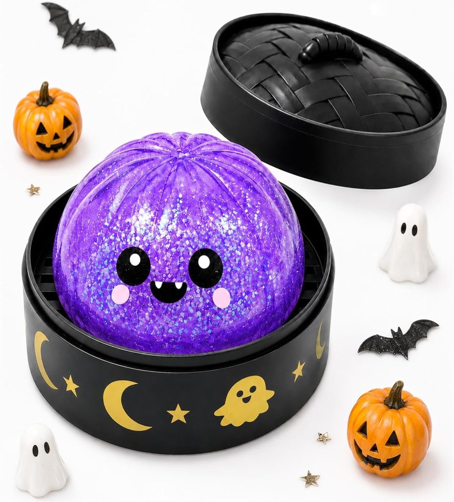 Six-Piece Glitter Pumpkin and Ghost Fidget Set