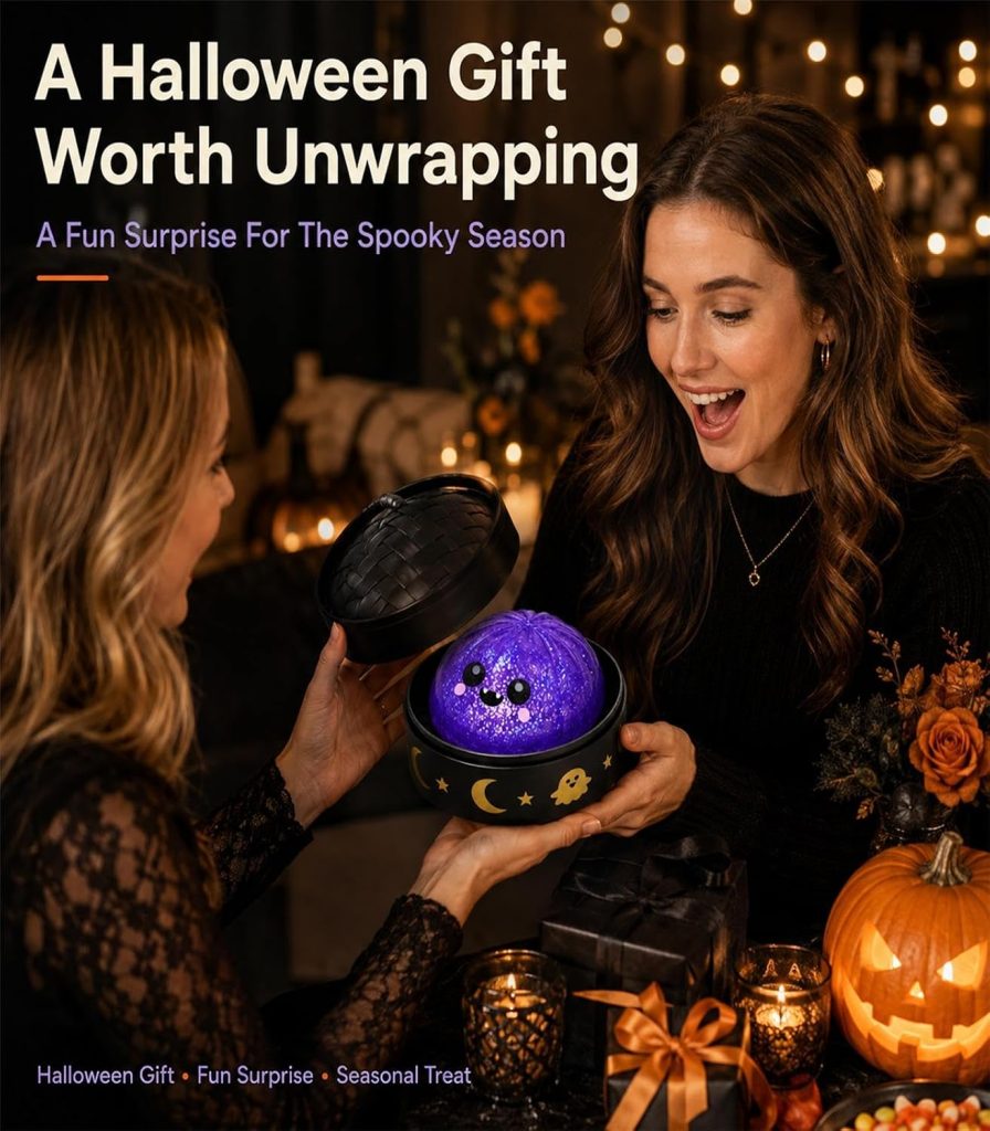 Six-Piece Glitter Pumpkin and Ghost Fidget Set