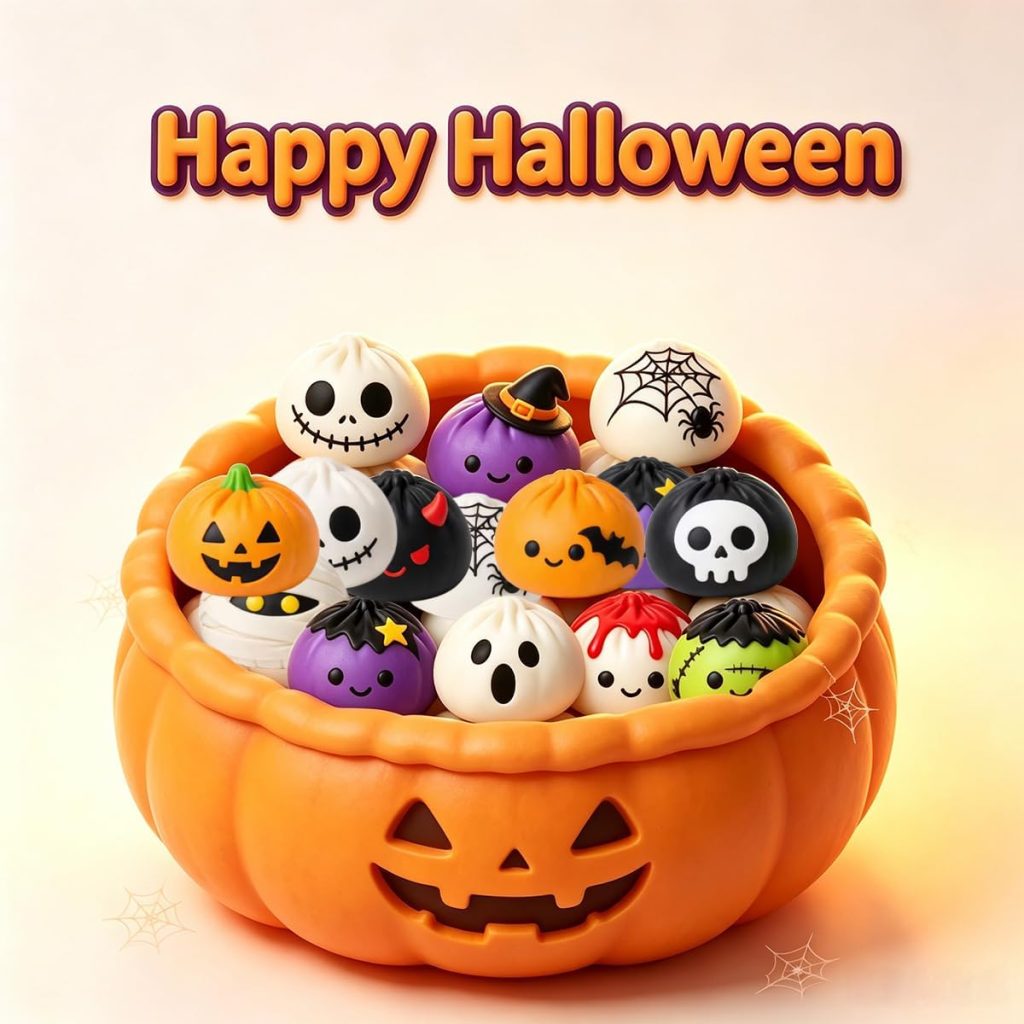 Slow-Rise Halloween Dumpling Fidget Ball