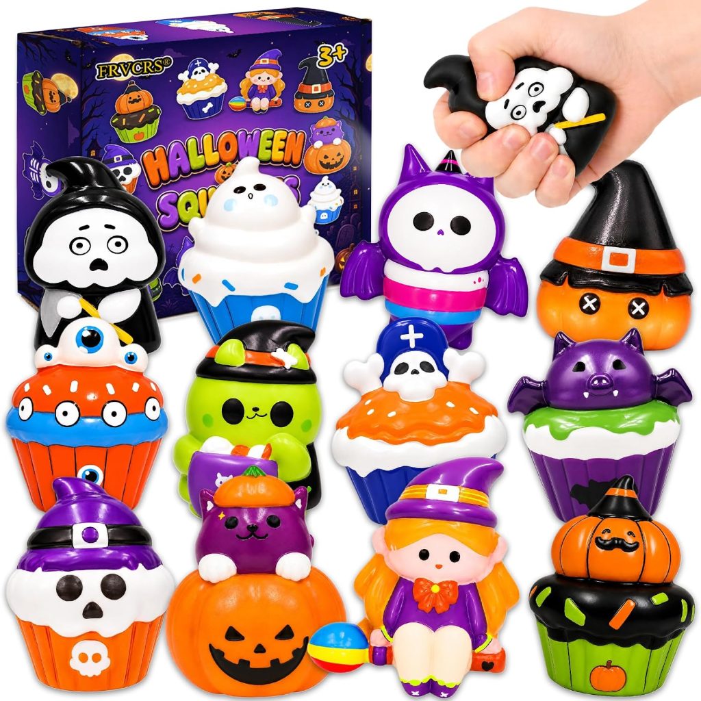 FRVCRS 12 Pcs Halloween Squishy Toys
