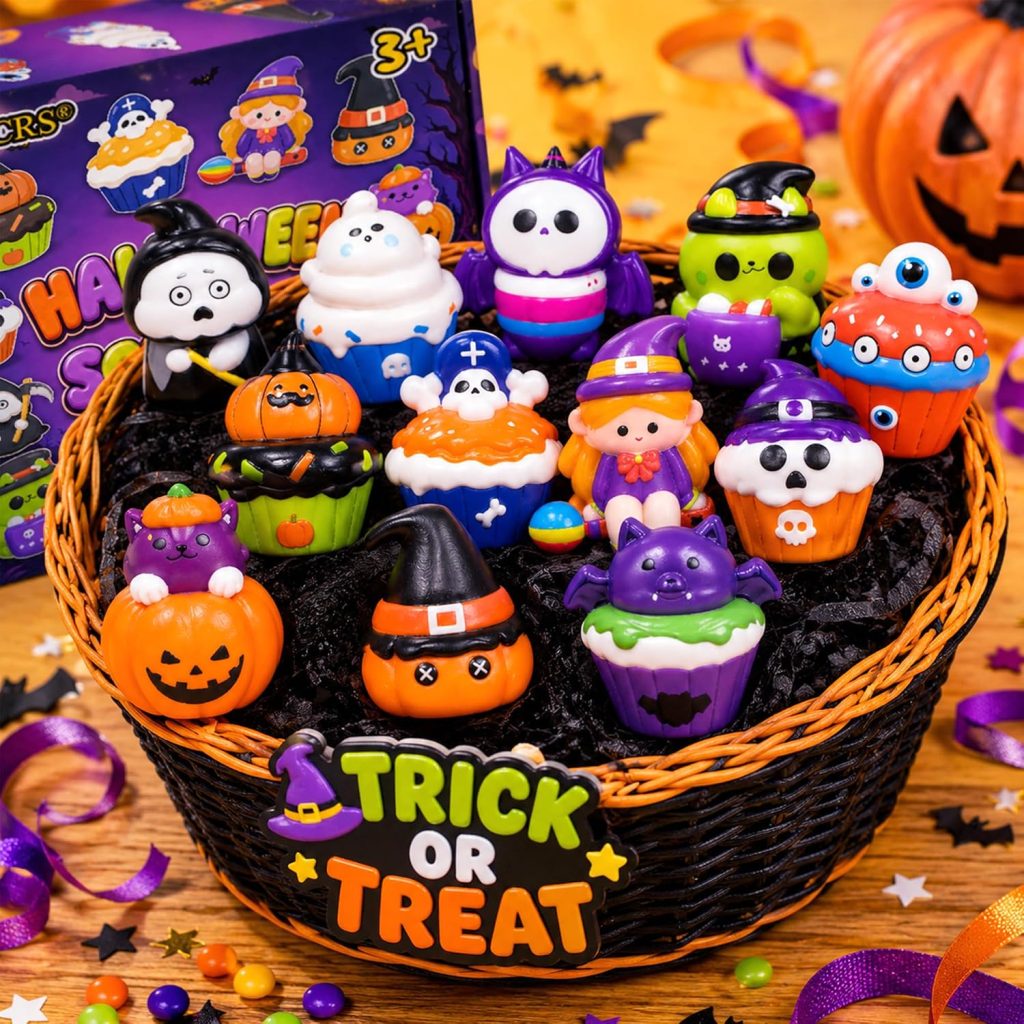 FRVCRS 12 Pcs Halloween Squishy Toys