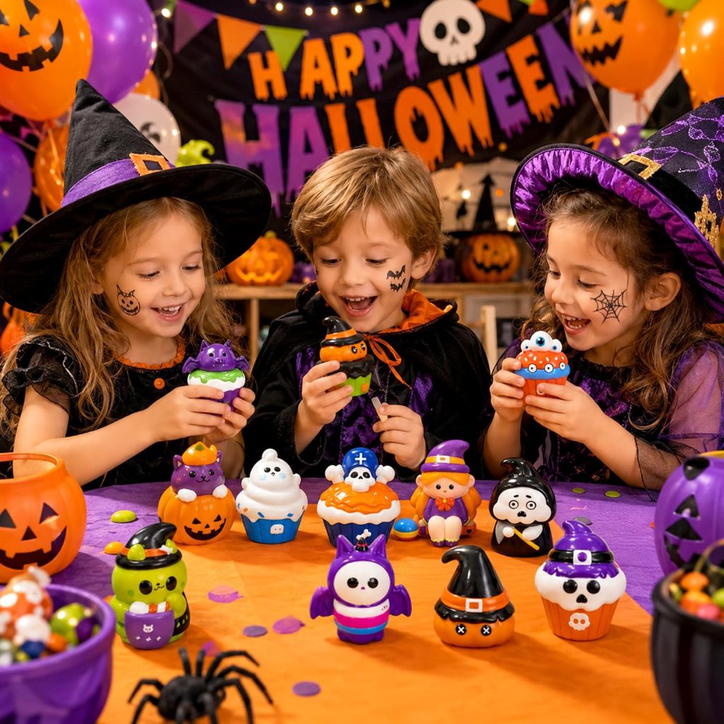 FRVCRS 12 Pcs Halloween Squishy Toys