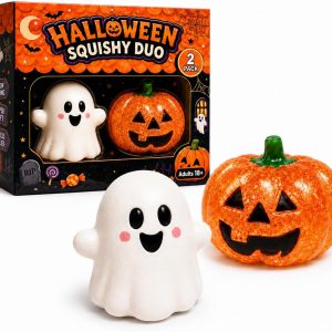 Sucvrta 2 Pack Halloween Squishy Stress Balls for Adults