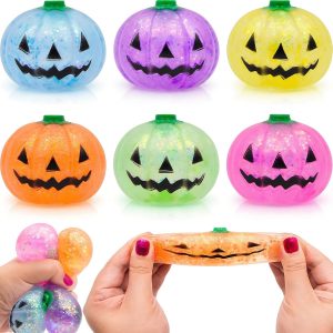 Howzcci 6 Pack Halloween Pumpkin Stress Balls