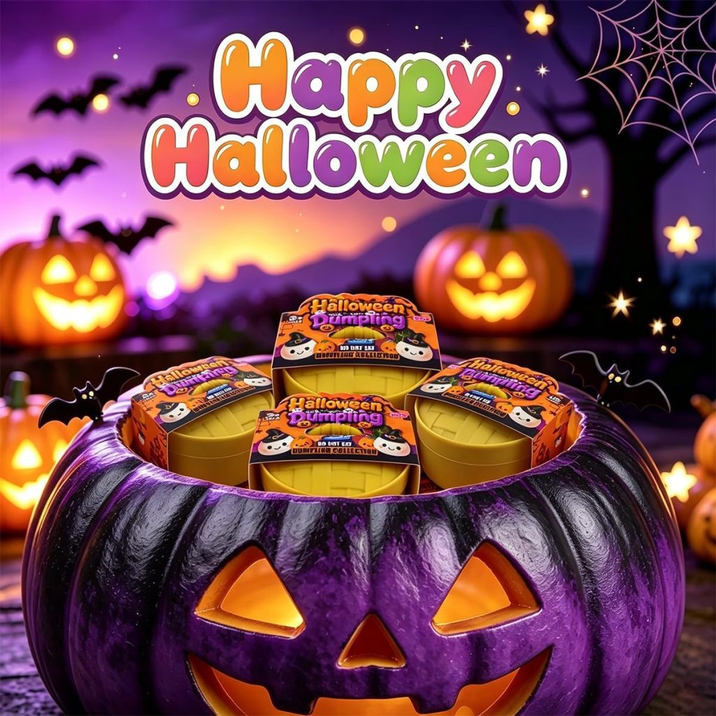 Anditoy 4 Pack Halloween Stress Balls in Steamer Box