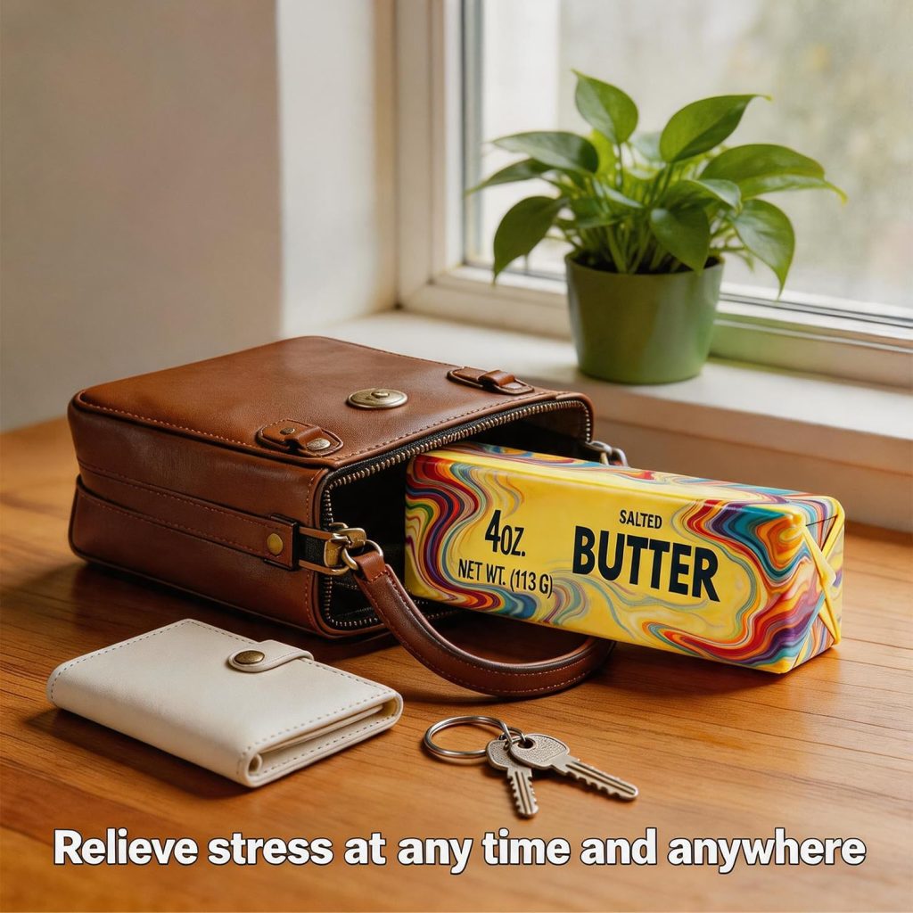 Butter Squeeze Toy 2 Pack, Slow Rising, Rainbow C