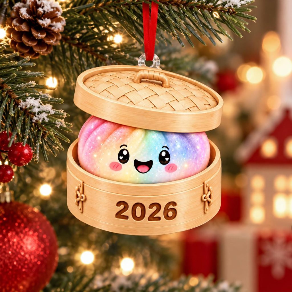 Squishy Dumpling Christmas Ornament, Gift for Teens