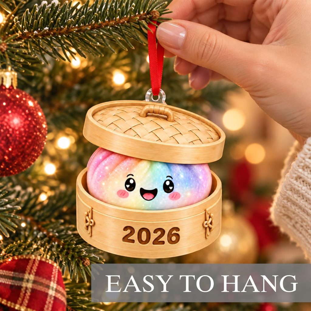 Squishy Dumpling Christmas Ornament, Gift for Teens