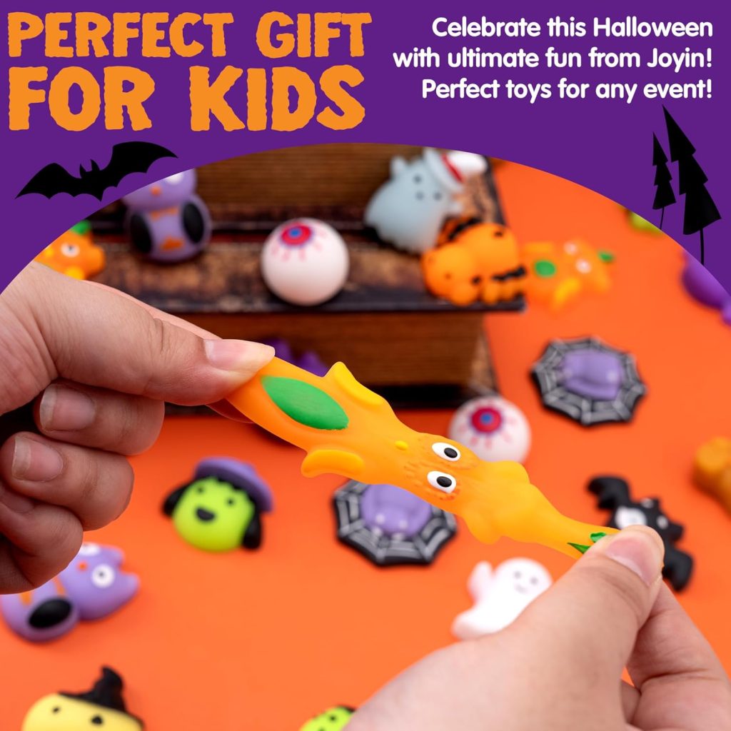 JOYIN 100 Pcs Halloween Mochi Squishy Toys