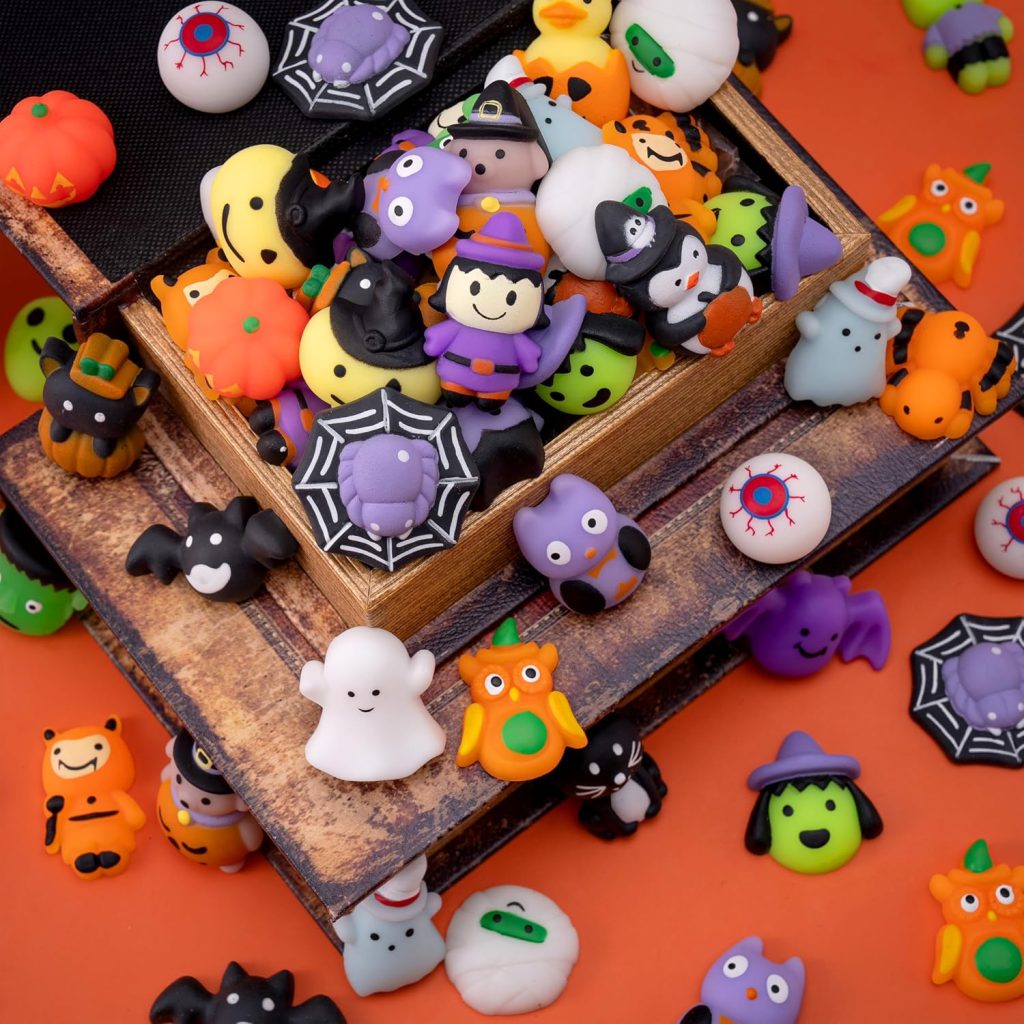 JOYIN 100 Pcs Halloween Mochi Squishy Toys