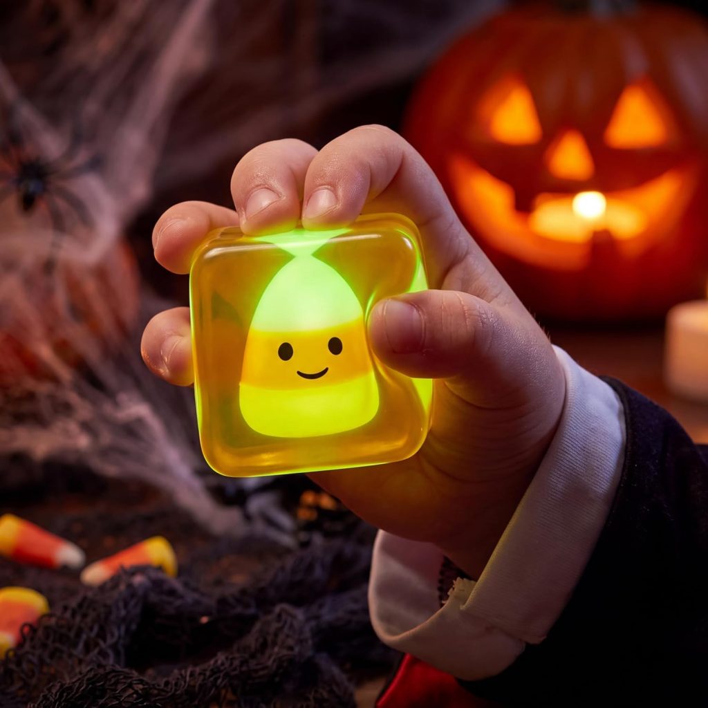 JOYIN 4 Pack Glow-in-the-Dark Halloween Stress Cubes