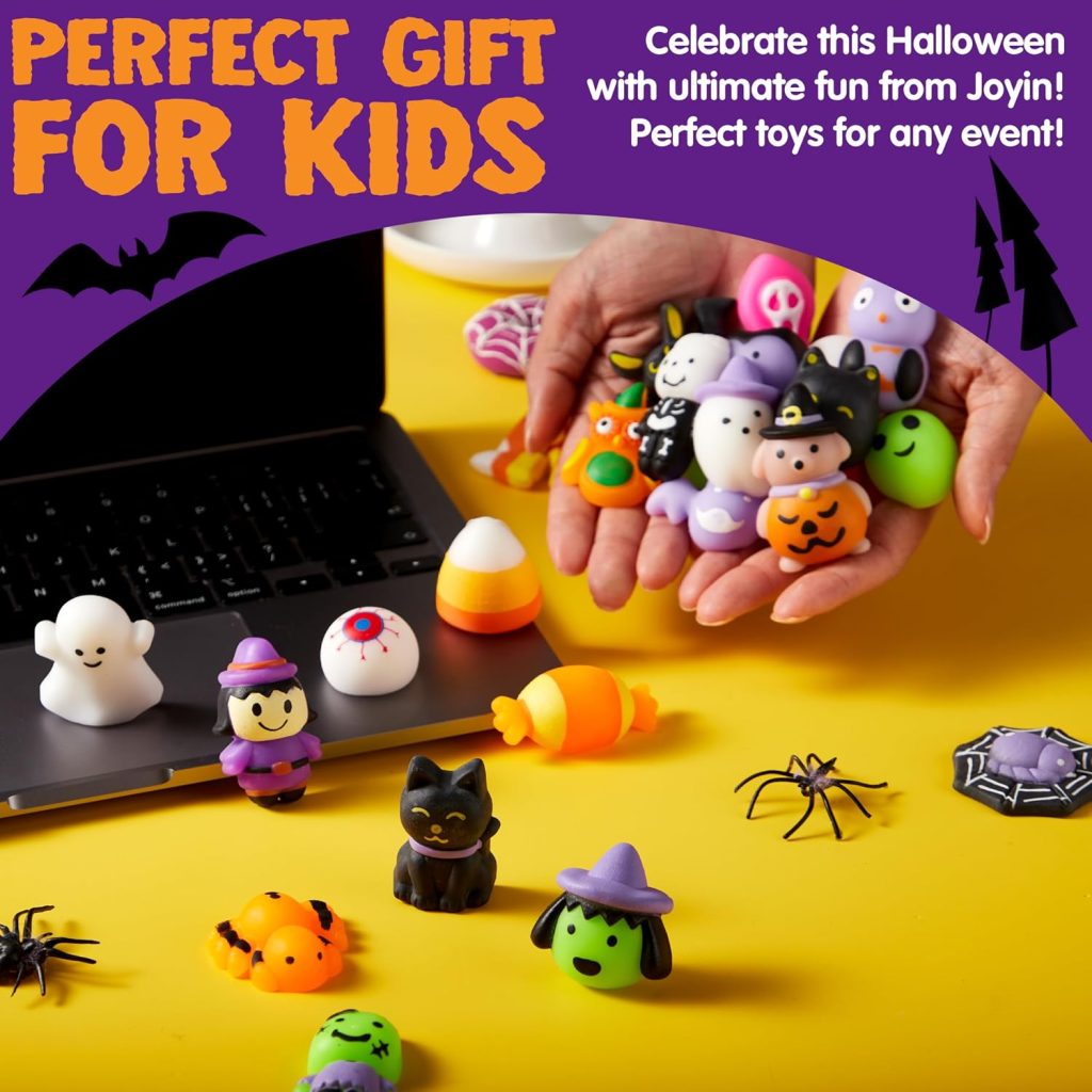 JOYIN 48 Pcs Halloween Mochi Squishy Toys