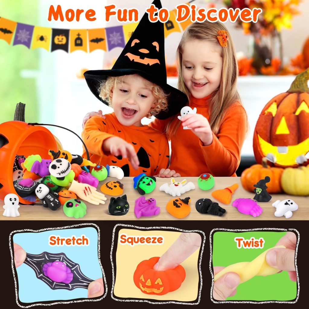 OCATO 30 Pcs Halloween Mochi Squishy Toys