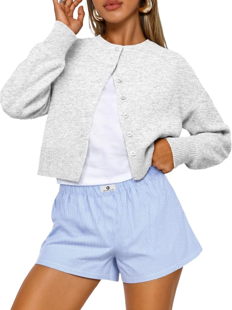 Trendy Queen Cropped Cardigan Sweater for Women