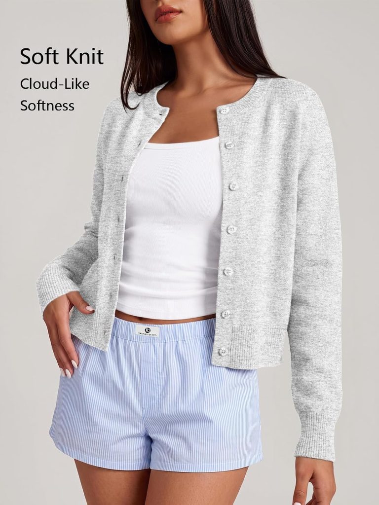 Trendy Queen Cropped Cardigan Sweater for Women