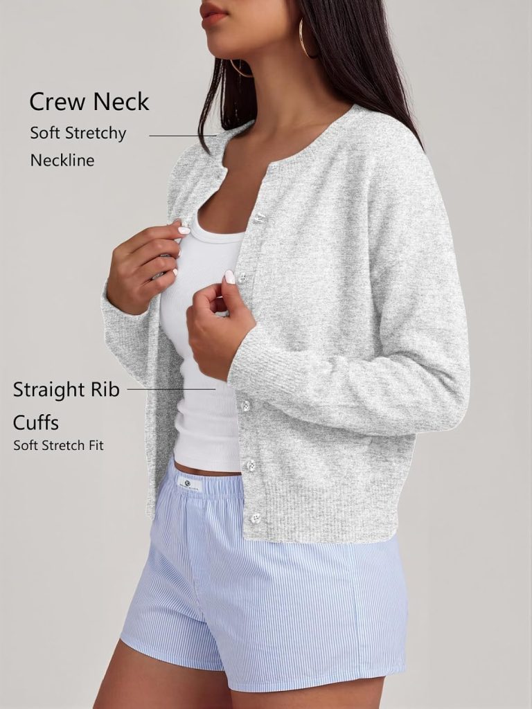 Trendy Queen Cropped Cardigan Sweater for Women