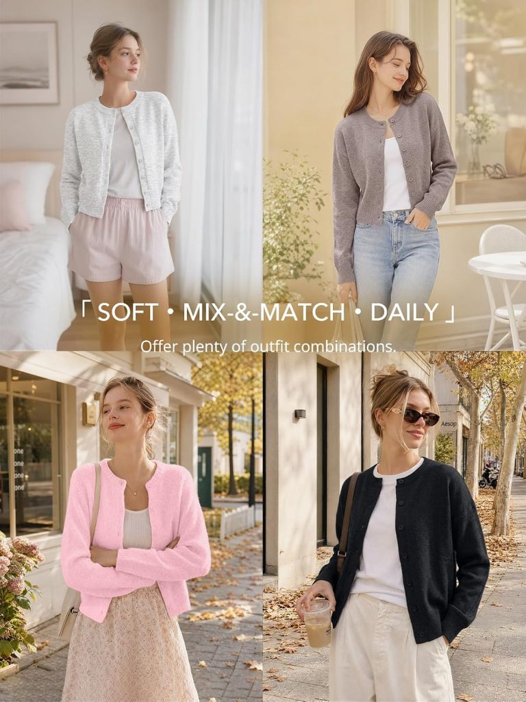 Trendy Queen Cropped Cardigan Sweater for Women